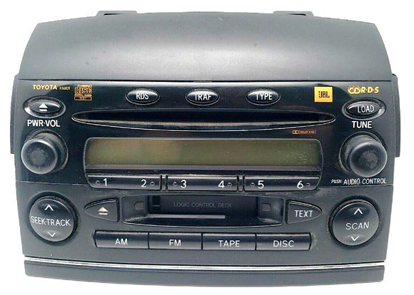 2004 2005 Toyota Sienna AM FM CD Cassette Radio OEM 86120-AE030 A56828