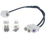 Aerial Adaptor Single Fakra Double Twin Dual for Audi VW Skoda Seat RCD210 RCD330 RCD360 VW T5.1 T6 AL369