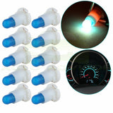 10x T3/T4/T4.2/T5 Neo Wedge Blue Light Halogen Bulbs for Ford Jaguar Dash HVAC Climate Heater Control