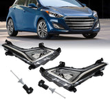 Pair DRL Bumper Fog Lights Lamp for 2014-16 Hyundai Elantra