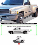 Running Boards 6 inches fit for 1994-2001 Dodge Ram 1500 2500 3500 Club Cab
