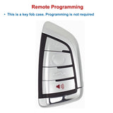 New Key Fob Case Remote Shell with Emergency Insert Key for 2014-2024 BMW NBGIDGNG1