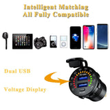5v 4.8A Car Cigarette Lighter Socket Dual USB Port Charger Power Outlet LED ABS