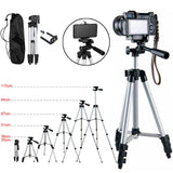 Professional Camera Tripod Stand Holder Mount For iPhone Samsung Cell Phone + Bag