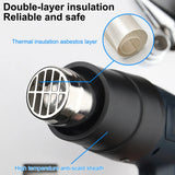 Professional 2500W Heat Gun Electric Hot Air Gun Dual Temperature LCD Display 4 Nozzles Tool