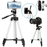 Professional Camera Tripod Stand Holder Mount For iPhone Samsung Cell Phone + Bag
