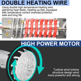 Professional 2500W Heat Gun Electric Hot Air Gun Dual Temperature LCD Display 4 Nozzles Tool