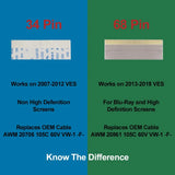 Rear VES Screen Cable for Chrysler Town Country, Dodge Ram DVD Player 2007-2012