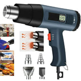Professional 2500W Heat Gun Electric Hot Air Gun Dual Temperature LCD Display 4 Nozzles Tool