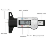 Digital Tire Depth Gauge Tread Checker Tester for Motorbike Car Van LCD Display