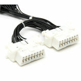 OBD2 OBDII Y Splitter Adapter Extension 16 Pin Male to Dual Female Connector L