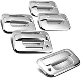 Chrome Door Handle Tailgate Covers 4 Doors with Key Pad for 2004-2014 Ford F150
