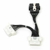OBD2 OBDII Y Splitter Adapter Extension 16 Pin Male to Dual Female Connector L