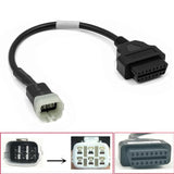 Diagnostic Scanner Adapter Connector for Kawasaki 6 Pin OBD2 Motorcycle Cable