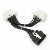 OBD2 OBDII Y Splitter Adapter Extension 16 Pin Male to Dual Female Connector L