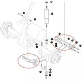 Rear Leaf Spring Bushing Sleeve Kit for EZGO TXT & Club Car DS Golf Cart