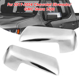 Chrome Top Half Mirror Covers for 2019-2024 Chevy Silverado / GMC Sierra 1500
