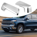 Chrome Top Half Mirror Covers for 2019-2024 Chevy Silverado / GMC Sierra 1500