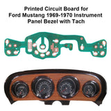 Printed Circuit Board PCB for Ford Mustang Instrument Cluster Panel Bezel 1969-1970 With Tachometer