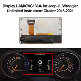 New 7" LCD Info Display for Jeep JL Wrangler Unlimited Instrument Cluster LAM070G133A