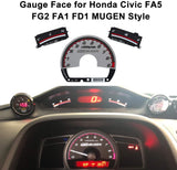 MUGEN Style Gauge Face Compatible with 2006-2011 Honda Civic FA5 FG2 FA1 FD1