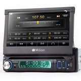 7" 1DIN In Dash Digital Touch Screen Detachable Front Panel Motorized DVD Player