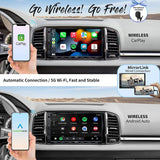 Android Radio Upgrade 7in 2DIN Car Stereo Wireless CarPlay & Android Auto,SXM