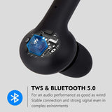 Bluetooth Earphones 5.2 Wireless Earbuds IPX7 Waterproof LED Noise Cancelation for iPhone Android