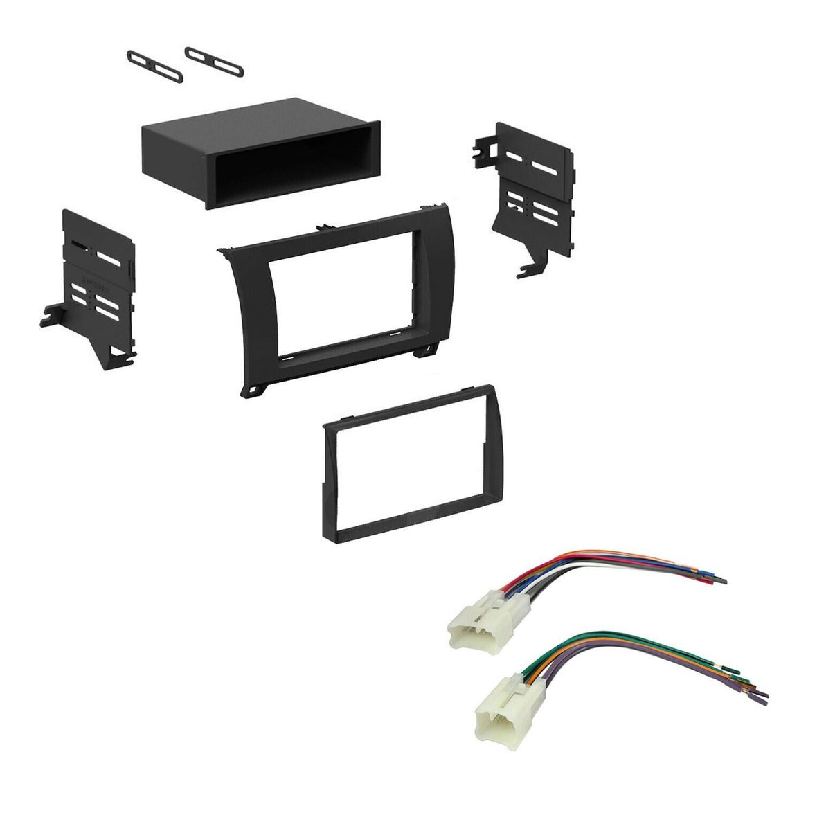 Car Radio Dash Install Kit with Pocket & Harness 20072012 Toyota Tund German Audio Tech