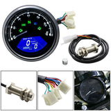 LCD Digital Motorcycle Speedometer Tachometer Cafe Racer moto Odometer 12000RPM