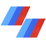 7x7" Iconic Performance Tri-Color Vinyl Decal Sticker Compatible With BMW Side Skirt Bumper Hood
