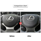 Carbon Fiber Steering Wheel Panel Cover Trim for 2014-2018 LEXUS IS250/300/350
