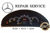 REPAIR SERVICE for MERCEDES BENZ W220 W215 R230 INSTRUMENT GAUGE CLUSTER ILLUMINATION BACK LIGHTING