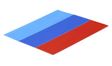 7x7" Iconic Performance Tri-Color Vinyl Decal Sticker Compatible With BMW Side Skirt Bumper Hood