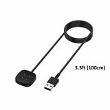 USB Charging Dock Station 3ft Cable Cord Charger for Fitbit Versa 3 / Sense
