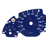 Gauge Face Overlay Blue Color for BMW E53 X5 E38 740i E39 540i Instrument Cluster 320KM/H
