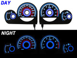 Blue Glow Gauge Face Overlay for 2000-2005 Dodge Neon / Plymouth Neon w Tach