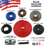 Red 4 AWG Gauge Amplifier Installation Wiring Complete Kit + RCA Interconnect US
