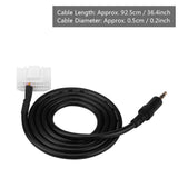 3.5mm Male AUX Input Stereo Audio MP3 Adapter Cable for Subaru BRZ Impreza