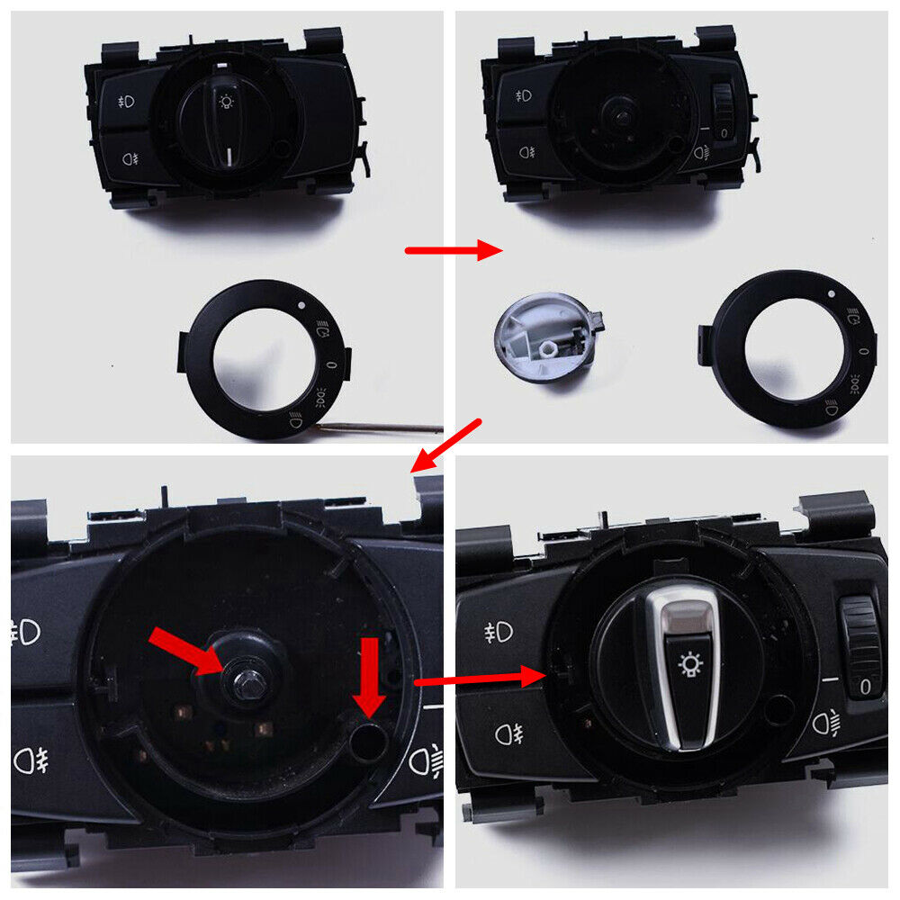 New Replacement Headlight Switch Repair Kit Cover for BMW 3Series E90