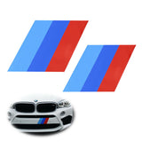 7x7" Iconic Performance Tri-Color Vinyl Decal Sticker Compatible With BMW Side Skirt Bumper Hood