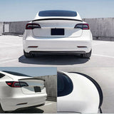 Premium Gloss Carbon Fiber Rear Trunk Lip Kit for Tesla Model 3 Spoiler Wing Performance