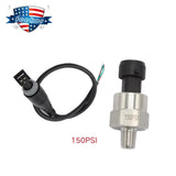 1/8 NPT Thread 150 PSI Stainless Steel Pressure Transmitter for Fuel Water Air – product image