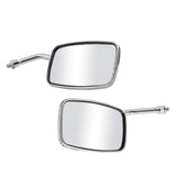 10mm Universal Motorcycle Rectangle Rear View Side Mirrors Chrome for Honda 377487630617 – product image