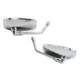 10mm Universal Motorcycle Rectangle Rear View Side Mirrors Chrome for Honda 377487630617 – product image 2
