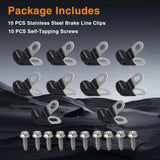 10Pcs Stainless Steel Brake Line Fastener Rubber Coated Insulated for 3/16" Line – product image 3