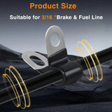 10x Rubber Coated Insulated Cable Clamps-Metal Wire Clamps for 3/16" Line Tube – product image 3