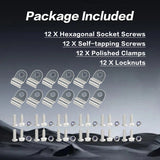 12x 3/16" Stainless Steel Brake & Fuel Line Clamps & Screw & Nuts Widely Used – product image 3