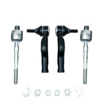 4x Front Inner/Outer Tie Rod Ends for For Ford Fusion Lincoln MKZ Mazda 6 Milan 4CS1522 - view 1
