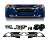 2014-2017 Honda Odyssey Pair Fog Light Lamps w/ Switch & Bezel - product view 2